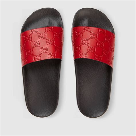 gucci red slides men|Gucci slides men cheap.